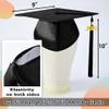 TngHui Preschool and Kindergarten Shiny Black Graduation Cap with 2026 Tassel Charm view 2