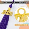 TngHui Preschool and Kindergarten Shiny Purple Graduation Cap with 2026 Tassel Charm view 3
