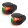 LED Boat Navigation Light Red and Green LED Marine Navigation Light Boat Bow Light for Pontoon and Small Boat (Black Shell Shape) view 1