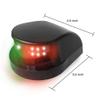 LED Boat Navigation Light Red and Green LED Marine Navigation Light Boat Bow Light for Pontoon and Small Boat (Black Shell Shape) view 2