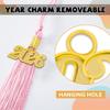 TngHui Preschool and Kindergarten Shiny Pink Graduation Cap with 2026 Tassel Charm view 3