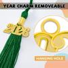 TngHui Preschool and Kindergarten Shiny Emerald Green Graduation Cap with 2026 Tassel Charm view 3