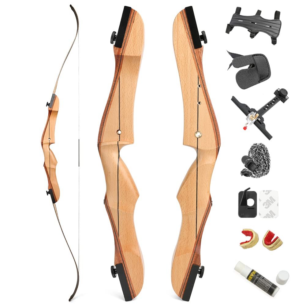 66" 68" 70" Takedown Recurve Bow Archery Competition Athletic Bow 14-40 LB Right Handed Archery Kit Outdoor Training Hunting Shooting (66"/20lbs, kit 1)