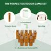 SunNordic Wooden Throwing Game Set, Numbered Block Toss Games with 1 x Scoreboard,12 x Premium Rubber Wood Pins & 1 x Dowel, Outdoor Backyard Lawn Bowling Yard Game for Kids, Adults & Family view 4
