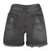 Trendy Jean Shorts Women Distressed Frayed Stretchy Denim Shorts Casual High Waist Rippped Jean Shorts for Teen Girls view 4