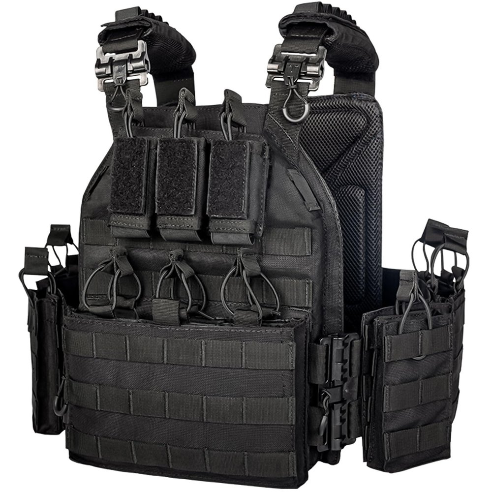 vAv YAKEDA Camo Tactical Outdoor Carrier Vest (Black)