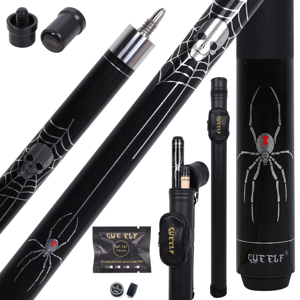 CUEELF Pool Cue Stick,Billiard Cue Sticks with Hard Case Low Deflection Shaft Professional Billiard Pool Cues Sticks 19.5-21 oz Cue Stick