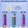 HEYSKAY 2PCS Silicone Boot for Owala Flask Water Bottle 40oz Anti-Slip Protective Sleeve for Owala Twist,FreeSip and Flip Stainless Steel Water Bottle BPA-Free Boot Bottom Base view 2