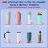 HEYSKAY 2PCS Silicone Boot for Owala Flask Water Bottle 40oz Anti-Slip Protective Sleeve for Owala Twist,FreeSip and Flip Stainless Steel Water Bottle BPA-Free Boot Bottom Base view 3