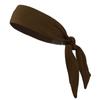 Brown - Head Tie Hair Back Band Sports Headband Men Women Ninja Bandana Wrap Sweatband view 1