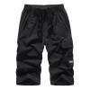 sandbank Men's Cargo Shorts with Belt Lightweight Breathable Quick Dry Hiking Tactical Shorts Black view 1
