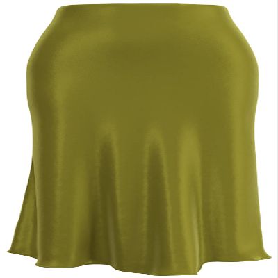 Soowalaoo Womens Light Green Skirt Midi Long Length Silk Satin High Waisted Elastic Casual Solid Color Skirts XS