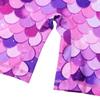 TFJH E Bathing Suits for Girls Swimsuit UV 50+ Short Sleeve Rash Guard Swimwear One Piece Sunsuits Zipper Purple Scale 12A view 4