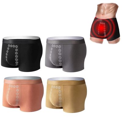 NEOXOL Magnetic Therapy Energetic Men Pant, Energy Field Therapy Men's Underwear, Men's Boxer Briefs Long for Lasting Male Growth Slimming Underwear (C SET,XL)