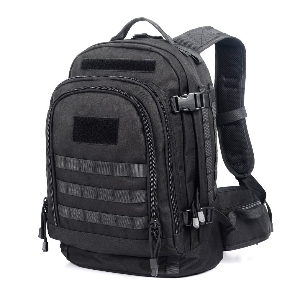vAv YAKEDA Tactical Military Backpack Waterproof Polyester 600D-A88051 (Black)