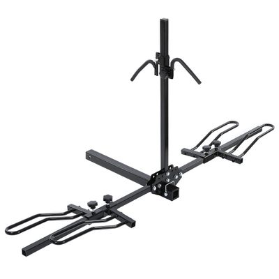 ECOTRIC Universal Electric Bike Rack Hitch Rear Mounted 2 Bikes Platform Style Folding Bicycles Carrier for Cars Trucks SUV with 2" Hitch 160 Lbs Total Load Capacity