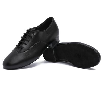 MSMAX Mens Ballroom Dance Shoes Black Morden Social Dancing Loafer 7 M US Men