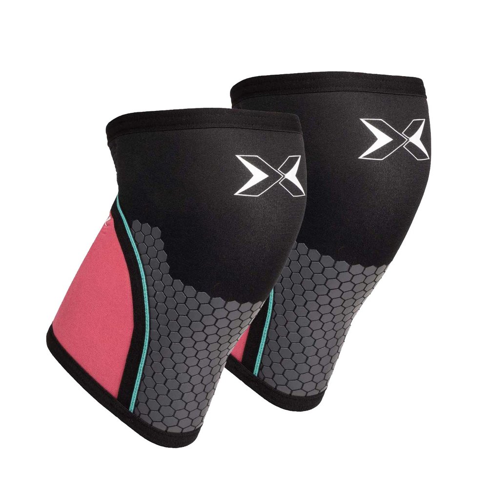 PICSIL Knee Sleeves 5&7mm (1 Pair) Support & Compression for Weightlifting, Powerlifting & Cross Training, Premium Protective Knee Pads for Comfort and Safety, Women & Men (Pink 5mm, Small)