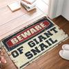 Abipuir Tent Door Mat Beware of Giant Snail Rug Farmhouse Bathroom Mats Bathroom Runner Rug (Size : 65X90CM) view 1