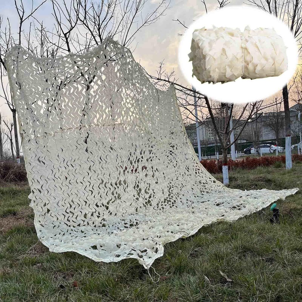 Outdoor Camouflage Netting,Beige Reinforced Camo Netting,Garden Shade Net,Military Decoration,Hunting,Camping,Car Cover,Oxford Cloth Camouflage Net 2/3/4/5/6/7/8/9/10m,Beige-2x2.5m(6.6*8.2ft)
