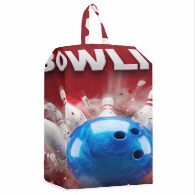 Bowling Shoe Bags for Travel Gym Golf, Waterproof Shoe Bag with Zipper Closure, Bowling Sport Blue Ball Classic Red Decor Large Shoe Organizer Packing Bags Shoe Pouch for Women Men 17.7"x9.8"