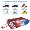 Bowling Shoe Bags for Travel Gym Golf, Waterproof Shoe Bag with Zipper Closure, Bowling Sport Blue Ball Classic Red Decor Large Shoe Organizer Packing Bags Shoe Pouch for Women Men 17.7"x9.8" view 3