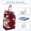 Bowling Shoe Bags for Travel Gym Golf, Waterproof Shoe Bag with Zipper Closure, Bowling Sport Blue Ball Classic Red Decor Large Shoe Organizer Packing Bags Shoe Pouch for Women Men 17.7"x9.8" view 4