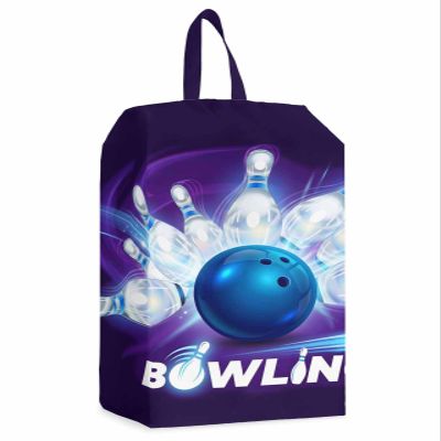 DecorLovee Bowling Sport Shoe Bags for Travel Gym Golf, Waterproof Shoe Bag with Zipper Closure, Blue Bowling Ball Purple Ombre Small Shoe Organizer Packing Bags Shoe Pouch for Women Men 15.7"x8.7"