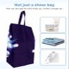 DecorLovee Bowling Sport Shoe Bags for Travel Gym Golf, Waterproof Shoe Bag with Zipper Closure, Blue Bowling Ball Purple Ombre Small Shoe Organizer Packing Bags Shoe Pouch for Women Men 15.7"x8.7" view 4