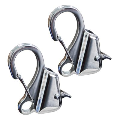 C CLINK Hook 316 Stainless Steel(2 Pack), Knotless Anchor System with Quick Release Rope(Rope Not Included), Adjustable Cam Cleat Rope Lock,Holds 8000 lb