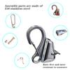 C CLINK Hook 316 Stainless Steel(2 Pack), Knotless Anchor System with Quick Release Rope(Rope Not Included), Adjustable Cam Cleat Rope Lock,Holds 8000 lb view 3
