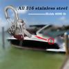 C CLINK Hook 316 Stainless Steel(2 Pack), Knotless Anchor System with Quick Release Rope(Rope Not Included), Adjustable Cam Cleat Rope Lock,Holds 8000 lb view 4