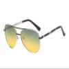 WIRUN Night Vision Glasses for Men Women Anti Glare Polarized UV400 Aviator Yellow Safety Driving Fishing Sunglasses (BlackSilver) view 1