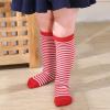 American Trends Kids Knee High Socks Athletic Soccer Socks Baseball Socks Toddler Girls 1 Pack Red White Stripes 3-6 Years view 3