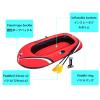 Rubber Kayak Heavy Portable Inflatable Duty Boat Raft for Adults with Aluminum Oars Foldable Dinghy Float for Fishing Hunting Or Playing on Lakes Rivers and Rapids Red view 4