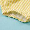 Ikevan Kids Girls Baby Summer Swimwear Bikini Ruffles Striped Swimwear Two Piece Summer Outfits Printed (Yellow, 6-9 Months) view 2