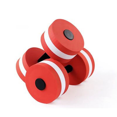 WATER WEIGHTS - WATER WEIGHTS FOR POOL EXERCISE SET Sports Aquatic Exercise Dumbbells Aqua Fitness Barbells Exercise Hand Bars - Set of 2 - for Water Aerobics (Red)