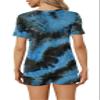 RUBZOOF Womens Tie Dye Pajama Sets Casual Summer Short Sleeve V Neck 2 Piece Pjs Lounge Sets Tie-dye-A L view 2