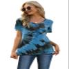 RUBZOOF Womens Tie Dye Pajama Sets Casual Summer Short Sleeve V Neck 2 Piece Pjs Lounge Sets Tie-dye-A L view 4