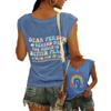 Dear Person Behind Me Shirt Christian Be Kind Dear Person Behind Me Shirt Women The World is A Better Place with You Tee Inspirational Gift Graphic Positive V Neck Tee Tank Tops Blue view 1