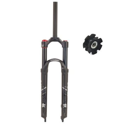 ZECHAO Mountain Bike Suspension Fork,Travel 120mm Bike Shock Absorber Forks 26/27.5/29in Disc Brake Manual Lockout 9mm Axle (Color : Black, Size : 27.5inch)