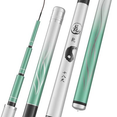 LYYCX Hand Pole Fishing Rod Telescopic 3.6m 4.5m 4.8m 5.4m 5.7m 6m 6.3m 7.2m 7.5m 8.1m 9m 10m Carbon Fiber Spinning Fishing Rod for Rivers Lakes Reservoirs Recreational Fishing Waters (Size : 6m/20FT