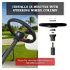 Golf Cart Steering Wheel Fit for EZGO RXV & TXT, Club Car DS, Club Car Precedent, Yamaha, Most Golf Cart (A EZGO TXT&RXV Adapter - Black) view 3
