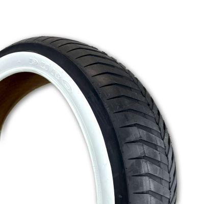 Duro Tire 20x4.25 Boomerang Fat Bike Tire, Semi Slick Beach Cruiser Chopper Fat Bike Tire, Whitewall