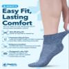 Doctor's Select Diabetic Socks for Women and Men - 4 Pairs | Green, Gray, Blue, Tan | Extra Wide Socks for Swollen Ankles and Feet | Diabetic Ankle for Women view 2