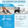 Doctor's Select Diabetic Socks for Women and Men - 4 Pairs | Green, Gray, Blue, Tan | Extra Wide Socks for Swollen Ankles and Feet | Diabetic Ankle for Women view 3