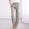 RKSTN Womens Sweatpants High Waisted Wide Leg Pants for Women Casual Drawstring Elastic Trousers with Pockets Cotton Linen Long Straight Pants 2025 view 2