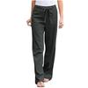 RKSTN Linen Pants for Women High Waisted Wide Leg Pants for Women Casual Drawstring Elastic Trousers with Pockets Cotton Linen Long Straight Pants 2024 view 1