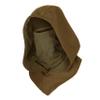 Green Wool Blend Medieval Ranger Hood with Detachable Mask  Winter Cosplay Cowl for Druid, Elf & LARP Outfits (Moss Green) view 3