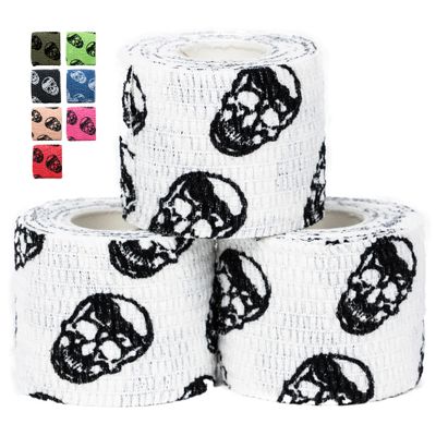 Gymreapers Hook Grip Weightlifting Tape (3 Pack) Premium Adhesive Thumb Skull Tape for Finger Protection, Powerlifting, Exercise & Cross Training - Athletic Sweat Proof Tape